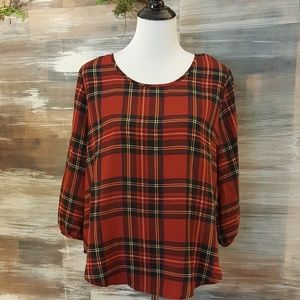 Le Lis 》Tartan Plaid Blouse